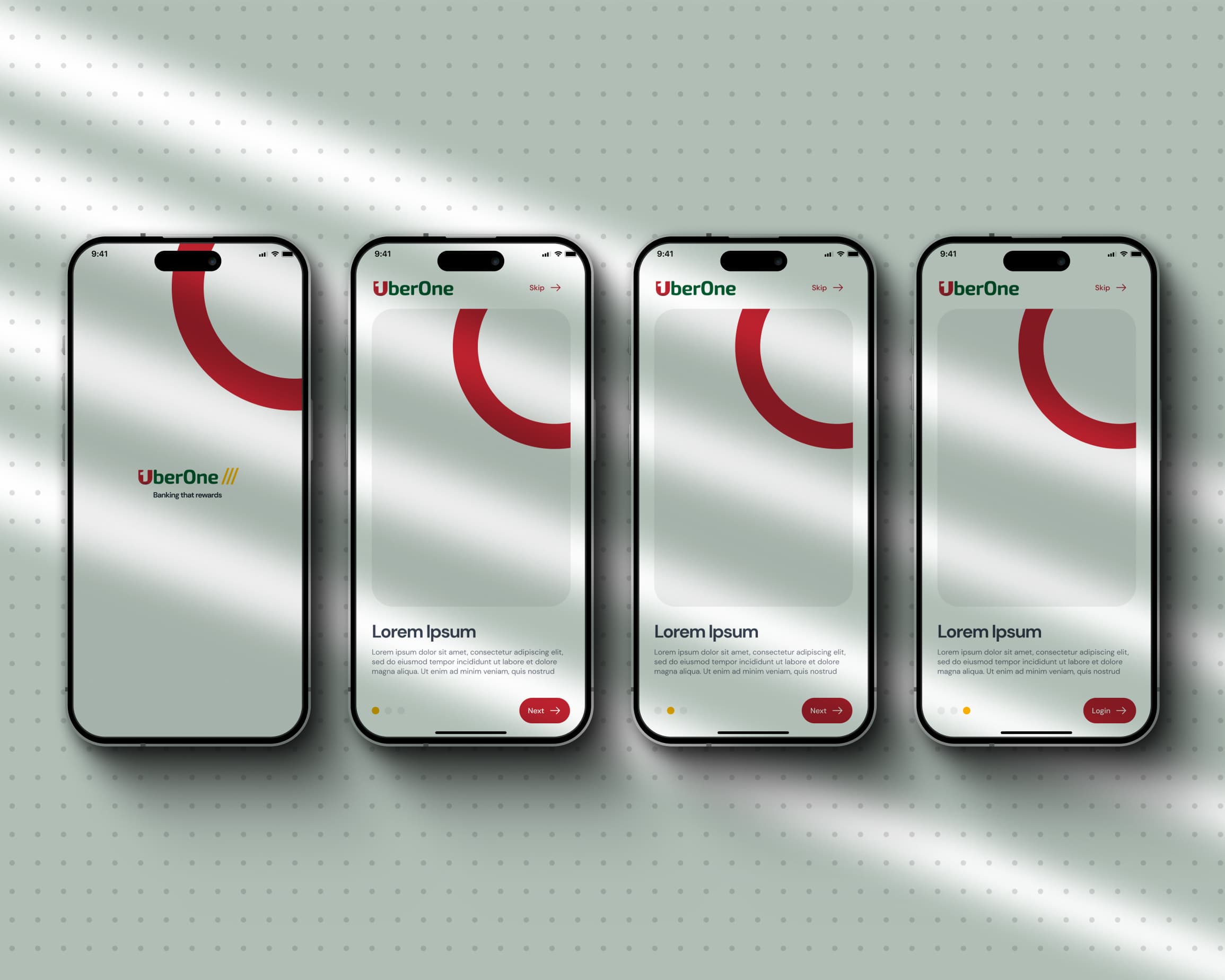 Uber One Banking mobile app scene
