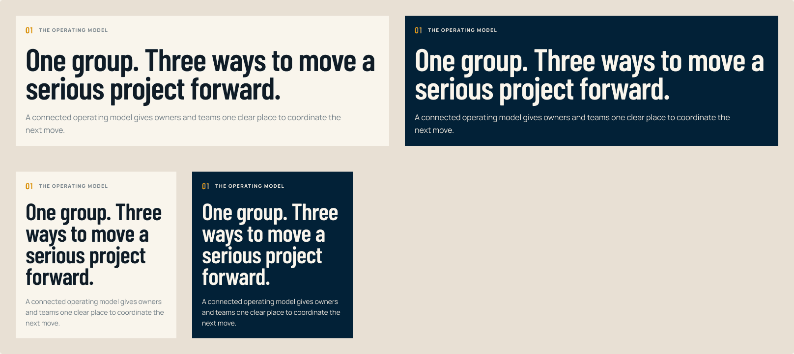 Figma Section Intro component showing indexed headings and editorial hierarchy